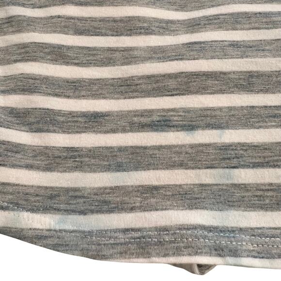 J Jill Pure Jill Womens Shirttail Tee PL Gray White Striped Knit Long Sleeve - Picture 10 of 10
